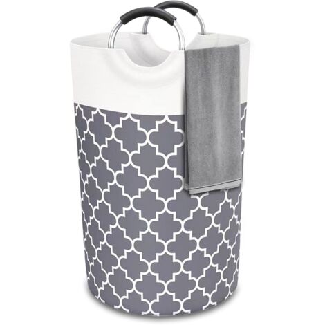 Cesta de lavandería, 82L, grande, impermeable, plegable, para ropa sucia, para baño