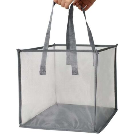 Cesta de lavandería plegable KZQ, cesto de lavandería de gran capacidad, contenedor de almacenamiento de cesto de lavandería reutilizable, cesto de lavandería plegable con asa resistente, para dormito