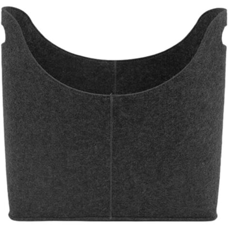 Cesta de leña de fieltro plegable para guardar leña (39 x 39 x 22 cm)