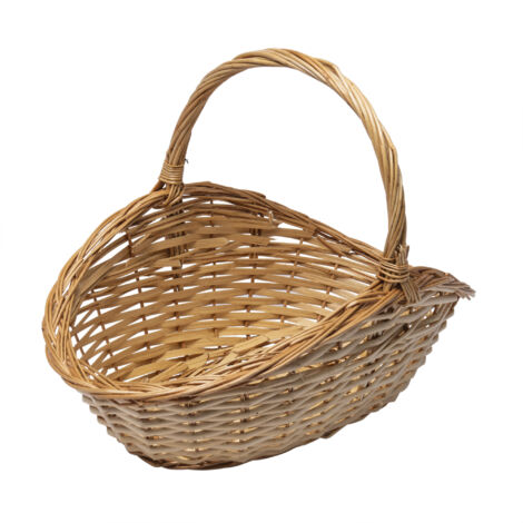 Cesta de madera de mimbre WERKA PRO 50 x 30 x H. 8/20 cm