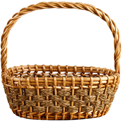 Cesta de mimbre de estilo tradicional con tapa – juego de 3 cestas para regalar y guardar – 44 x 34 x 15 cm, 36 x 27 x 13 cm, 31 x 21 x 11 cm – material natural y tejido a mano