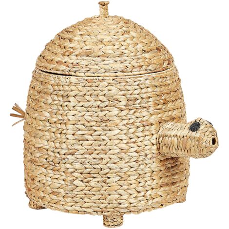Cesta de mimbre de fibra de jacinto de agua conforma de tortuga natural Montagu