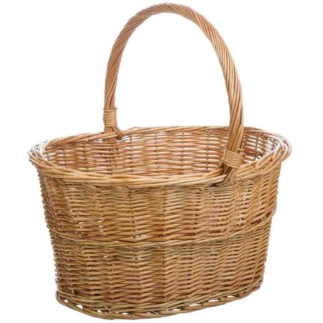 Cesta de mimbre marrón 42x30x22/42