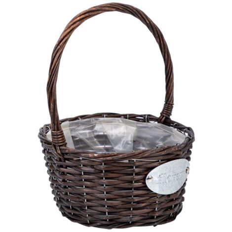 Cesta de mimbre marrón d23x29