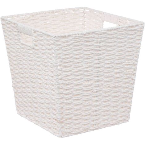 Cesta de mimbre mix n modul 31x31cm blanca - 5five