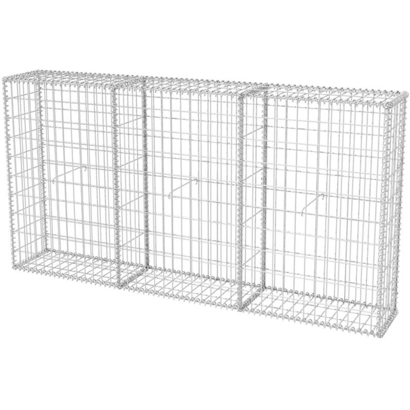 

Cesta de muro de gaviones acero galvanizado 200x30x100 cm
