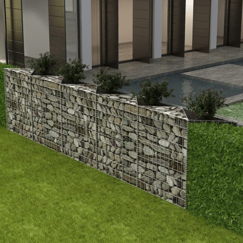 

Cesta de muro de gaviones acero galvanizado 300x30x100 cm