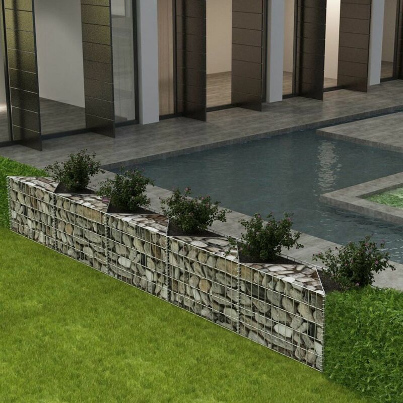

Cesta de muro de gaviones acero galvanizado 300x30x50 cm
