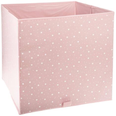 CESTA DE ORDENACIÓN INFANTIL COLOR ROSA. MEDIDAS: 29x29x29cm