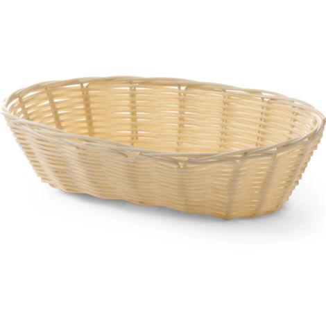 Cesta de pan ovalada de polirratán 225x130x55 mm - Hendi 426500