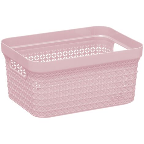 Cesta de plástico escandinava 17l rosa - 5five