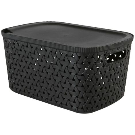 Cesta de plástico negra tressy 6,7l - 5five
