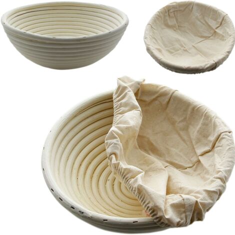 CESTA DE RAT脕N PARA LEVAR PAN PERFECTO 23 CM