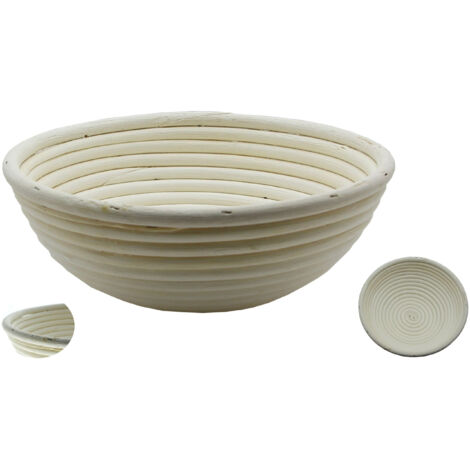 CESTA DE RAT脕N PARA LEVAR PAN PERFECTO 23 CM