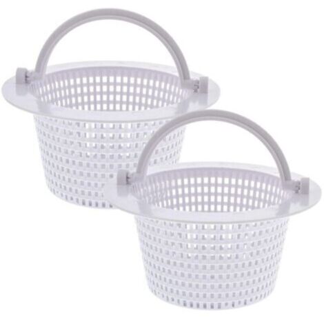 Cesta de repuesto para skimmer de piscina con asa (paquete de 2) - Cestas de skimmer de paso para piscinas elevadas