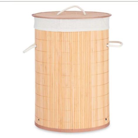 Cesta de ropa de gran capacidad de 48L, combinación de múltiples materiales, práctica y hermosa, 37 × 50 × 37 cm