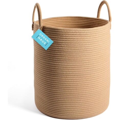 Cesta de ropa grande para niños, cesta de almacenamiento de cuerda de algodón, cubo de ropa, cesto de ropa sucia, cesta de almacenamiento para bebés, cesta de juguetes para bebés, cubo de ropa de 40x5