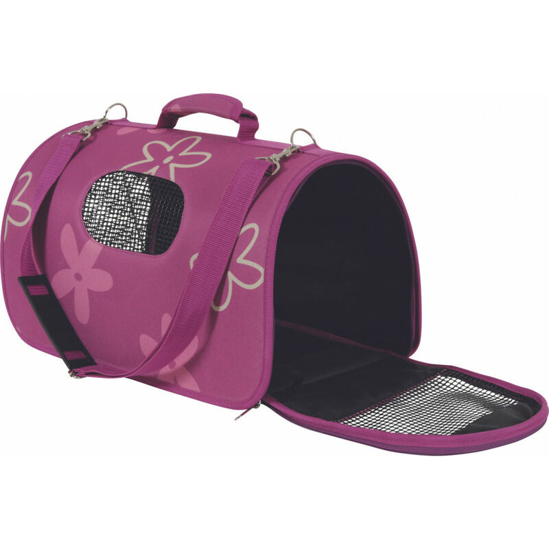 

Cesta de transporte Flower. talla M. color ciruela. para gato o perro.