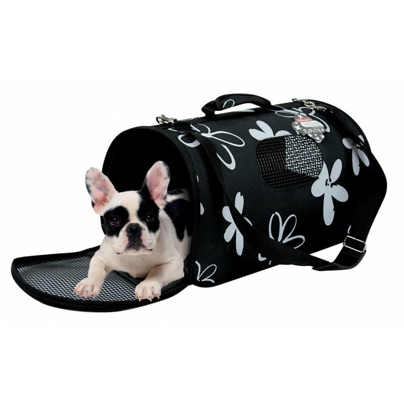 

Cesta de transporte Flower. talla M. color negro. para gato o perro.