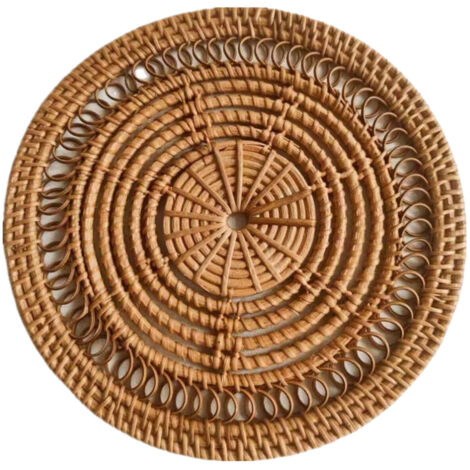 Cesta decorativa de pared – cesta colgante tejida a mano – decoración para salón, dormitorio, galería, pasillo – 30 x 30 cm