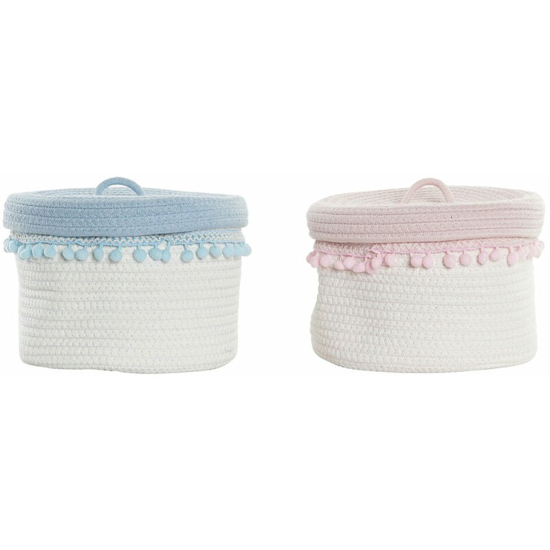 

Cesta DKD Home Decor Algodón (2 pcs) (26 x 26 x 20 cm)