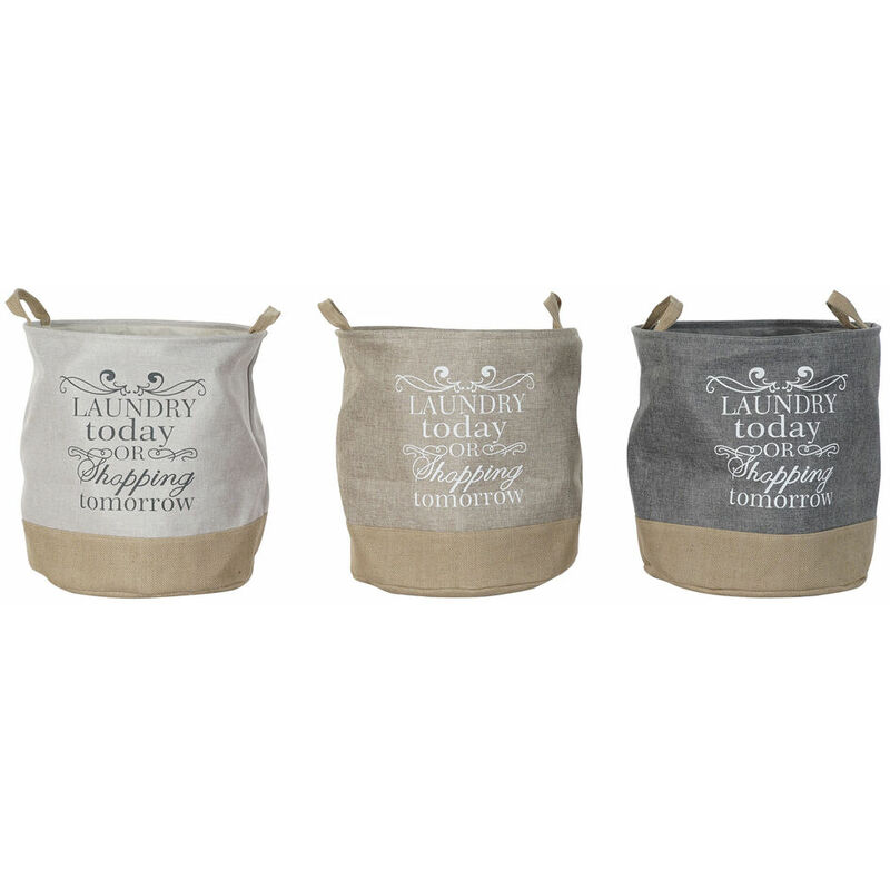

Cesta DKD Home Decor Poliéster (3 pcs) (39 x 39 x 41 cm)
