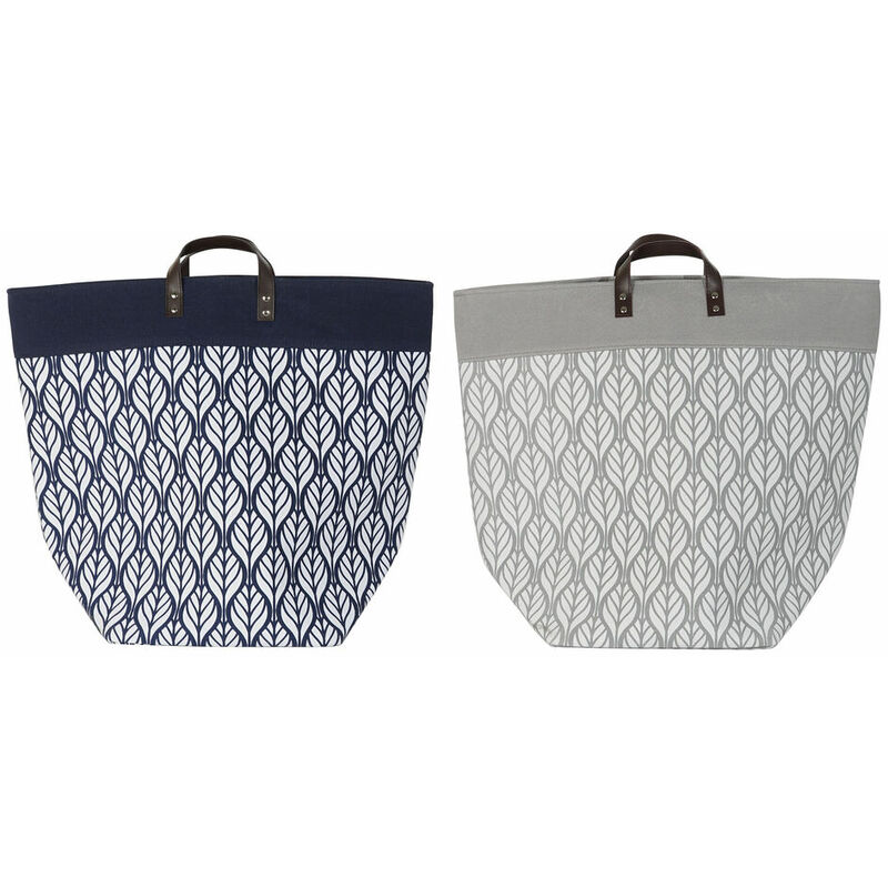 

Cesta DKD Home Decor Poliéster Hojas Boho (2 pcs) (60 x 30 x 50 cm)