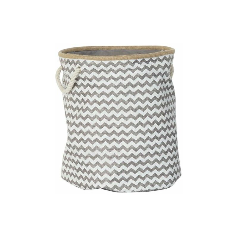 

Cesta DKD Home Decor Poliéster Jute Zig-zag Boho (38 x 38 x 45 cm)