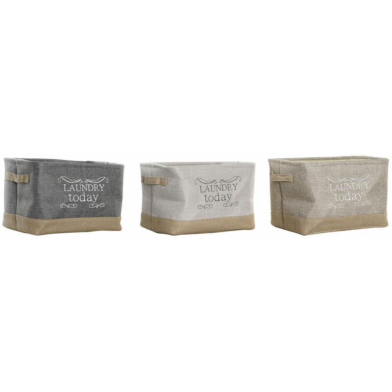 

Cesta dkd home decor poliéster (3 pcs) (34 x 24 x 22 cm) Rogal