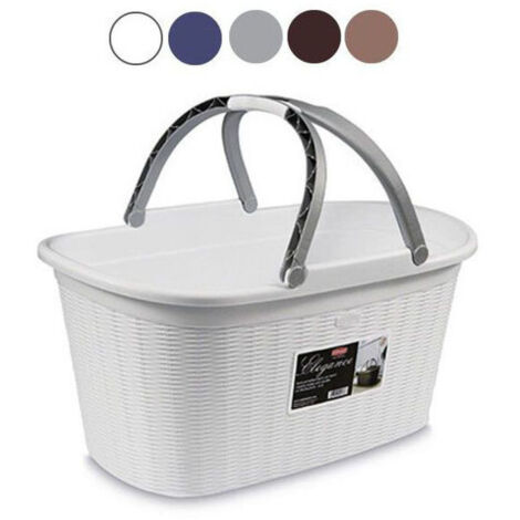 Cesta Elegance C/Man Blanco 35X58 H 29 Stefanpl