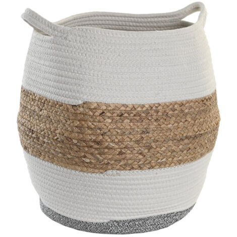 Cesta Fibra Algodon 30X30X40 Blanco DC202057