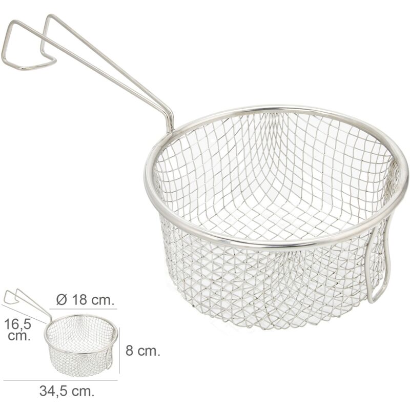 

Cesta freir acero inoxidable con mango Ø 18 cm.