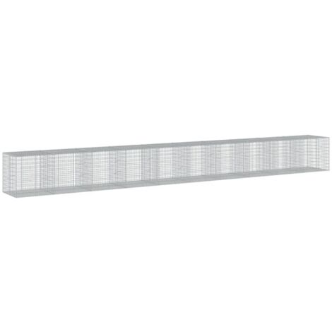 Cesta gaviones con cubierta hierro galvanizado 1000x100x100 cm vidaXL