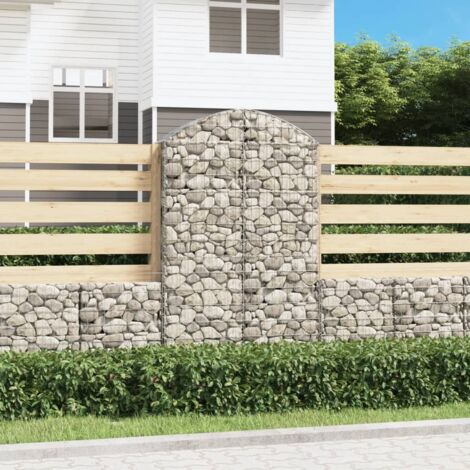 Cesta gaviones forma arco hierro galvanizado 100x30x160/180 cm