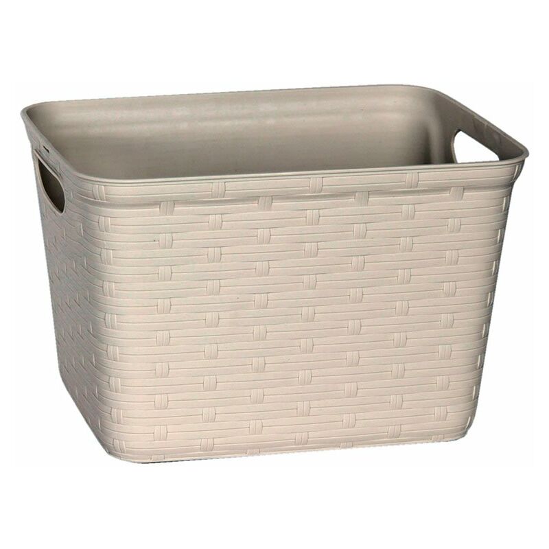 

Cesta Imit. Mimbre 35X28,5X21Cm. Crema