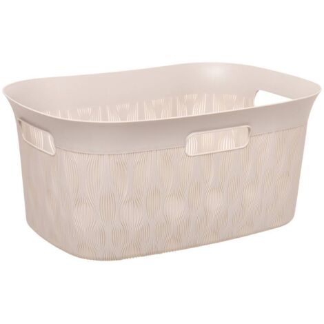 Cesta lino hoja 38l gris - 5five