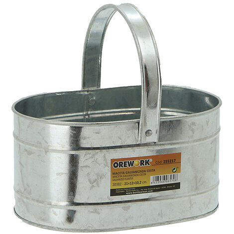 Cesta maceta galvanizada - 16x9x8 cm
