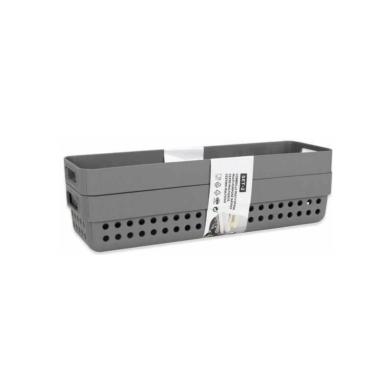 

Cesta Multiusos Confortime Plástico (2 Piezas) (24 x 7,5 x 5 cm)