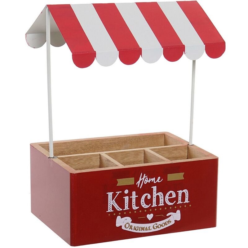 

Cesta Multiusos DKD Home Decor Metal Madera MDF (17 x 12 x 24 cm)