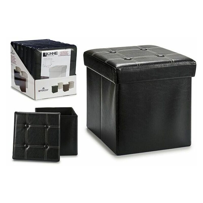 

Cesta Multiusos Madera Polipiel (31 x 31 x 31 cm) (Negro)