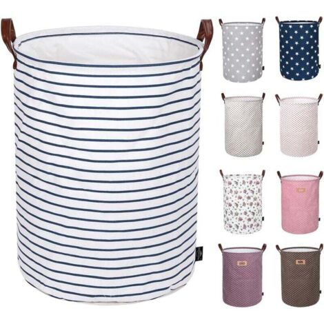 Cesta organizadora de ropa plegable ZVD de 19 pulgadas, bolsa de lavandería de gran capacidad, color azul