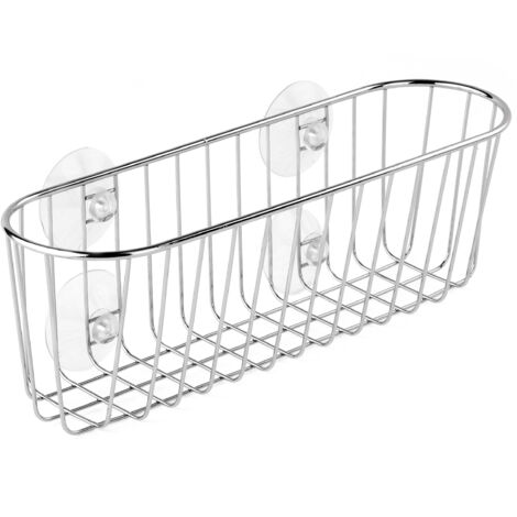 Cesta oval ventosas inox 30x10x9cm chromed 6590400 tatay