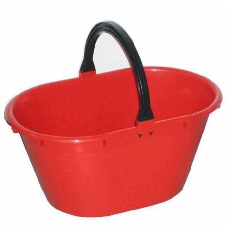 Cesta ovalada con asa de plástico L 20 Ics