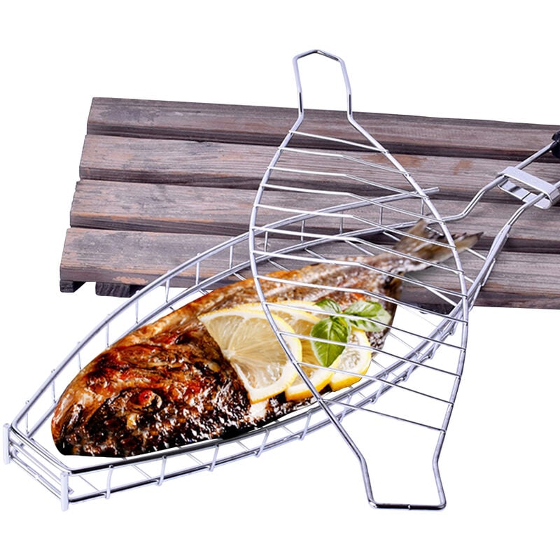 

Happyshopping - Cesta para asar pescado, cesta antiadherente para barbacoa