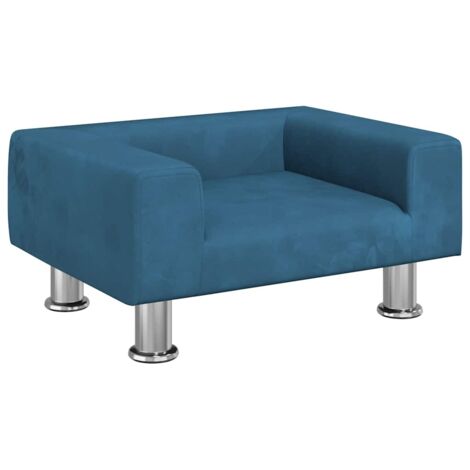 Cesta para cama para perros cómodo sofá 50 x 40 x 26,5 cm terciopelo Azul 020042664