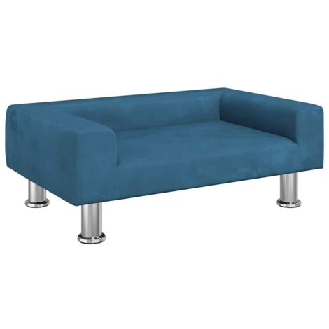 Cesta para cama para perros cómodo sofá 70 x 45 x 26,5 cm terciopelo Azul 020042799