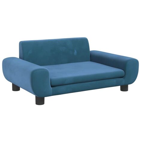 Cesta para cama para perros cómodo sofá 70 x 45 x 33 cm terciopelo Azul 020042874