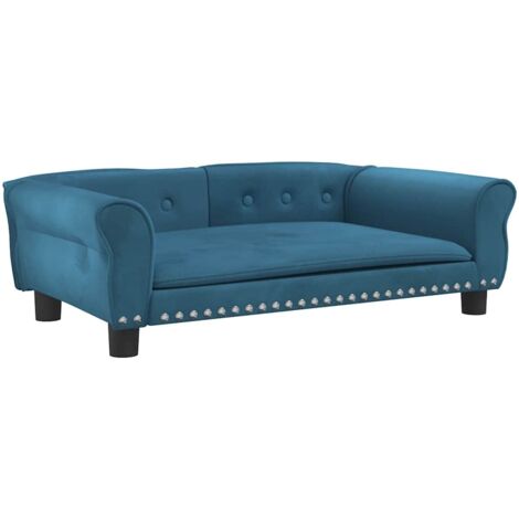 Cesta para cama para perros cómodo sofá 95 x 55 x 30 cm terciopelo Azul 020043019