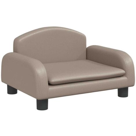 Cesta para cama para perros, cómodo sofá capuchino, 50 x 40 x 30 cm, piel sintética marrón 020043076