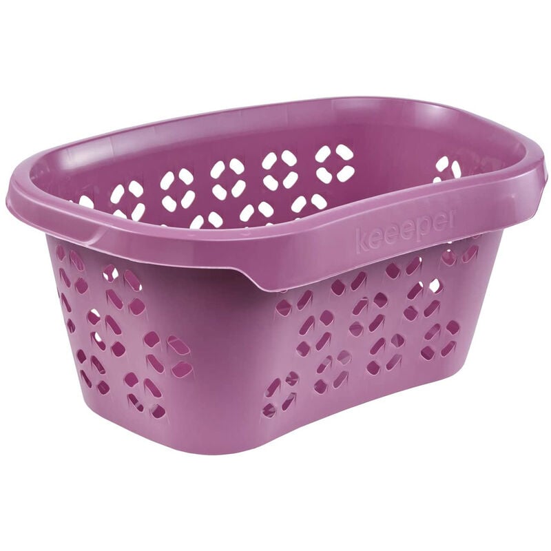 

Cesta para la Colada con Protector de Cadera, Circulación de aire, 30,5 l, Anton, Frambuesa, 57.5x38x26.5 cm